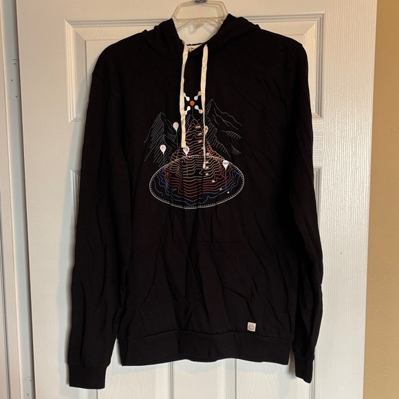 Marine Layer NWT men’s black graphic hoodie sweatshirt size medium - Picture 1 of 11